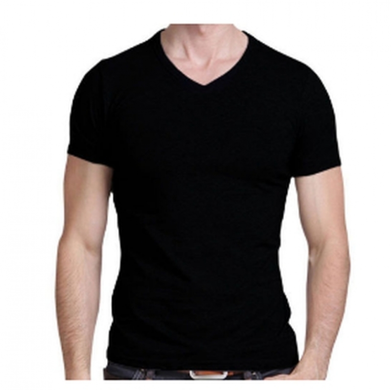 Camiseta Masculina Preta Lisa Aclimação - Camiseta Preta Feminina Lisa